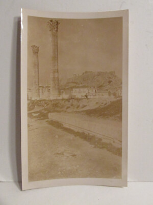 VINTAGE FOUND PHOTOGRAPH B&W OLD PHOTO 1930S ANCIENT GREECE GREEK COLUMNS RUINS