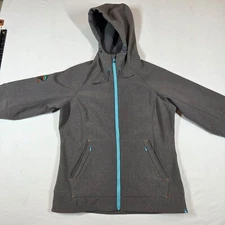 Simms Jacket Women's Small Gray Fishing Fleece Lined Hoody Full Zip Jacket