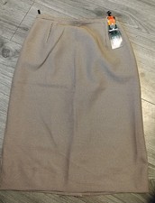 Ladies Brown Marks & Spencers St Michael's Pencil Skirt Size 10 Lined