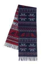 Polo Ralph Lauren Men's Snowflake Skier Woven Jacquard Scarf Wool Blend NWT