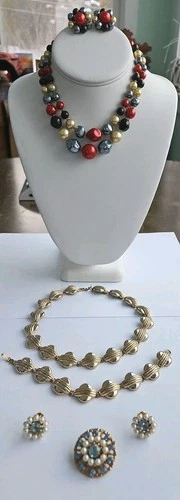Vintage Costume 3 Jewelry Sets.  2 Unbranded And 1 Japan **
