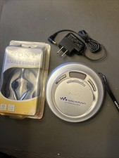 Sony Walkman Portable CD Player Tested w/ AC Adapter NEW Sony MDR-J10 Earbuds