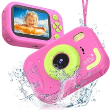 Kids Camera Waterproof, IP68 Underwater Camera for Kids Aged 3-12, HD Kids Digit