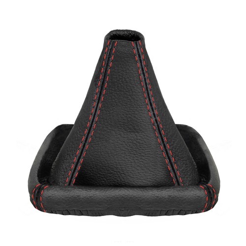 Schaltsack Schaltmanschette für BMW 3er E46 Bj 1998-2007 100% Leder Schwarz Rot - Bild 2 von 5
