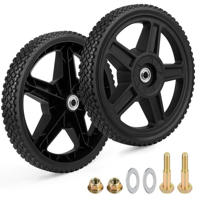 #ad 12quot; Universal Push Lawn Mower Wheels 2 Pack Replacement Tires with 1 2quot; B... $37.43