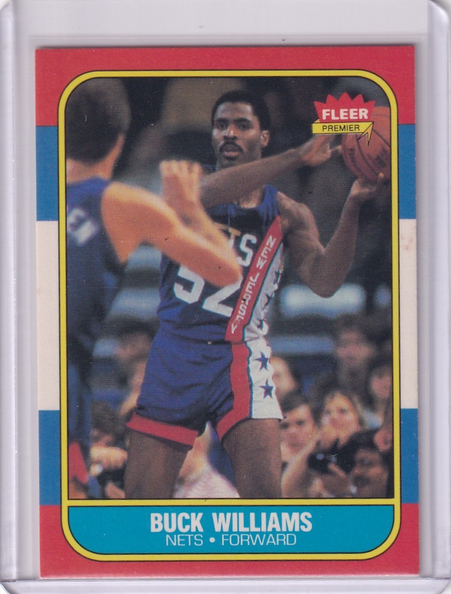 1986 Fleer Basketball Card #123 Buck Williams New Jersey Nets - NrMt-Mt