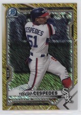 2021 Bowman Chrome Prospects Gold Shimmer Refractor 1/50 Yoelqui Cespedes 11b4