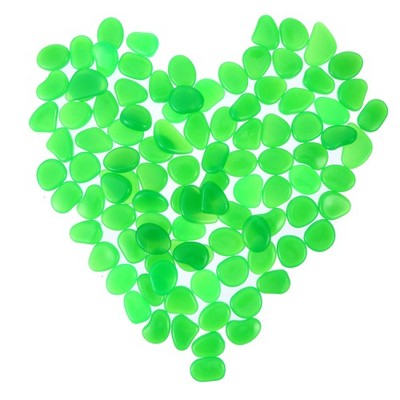 100 Pcs Light Up Stones Glowing Cobblestone Fish Tank Landscaping