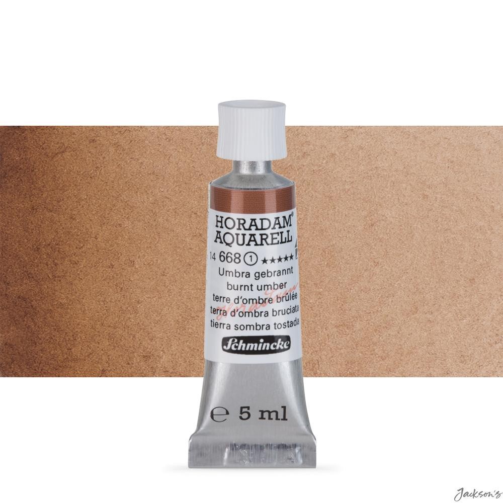 Schmincke Horadam Watercolour Paint Tube Burnt Umber Earth Pigment 5ml Artists