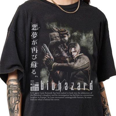 Vintage 90s Bootleg Style Biohazard Resident Evil T-Shirt, Leon Kennedy T-shirt