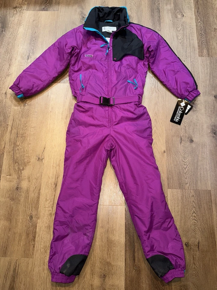 Columbia Ski Suit One Piece Snowsuit Snow Bib retro Vintage Retro NOS Youth XL - Image 3 of 4
