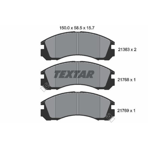 Textar BremsbeläGe Vorne FüR Mitsubishi Outlander III CitroëN C-Crosser-image