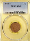 1908-S Indian Cent PCGS XF40