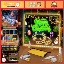 LED Light-Up Drawing Board, 7 Colors, 11.8"x7.9" Acrylic Dry Erase, Gift Idea