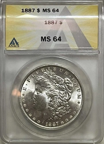 1887 Morgan Dollar : ANACS MS64