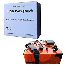 USB Polygraph 1.0: Real Home Lie Detector Machine Original White