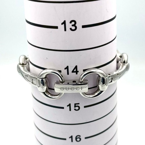 Gucci Signoria 116.5 Shell Dial Quartz Square Silver Bracelet Watch Near Mint - Picture 18 of 18