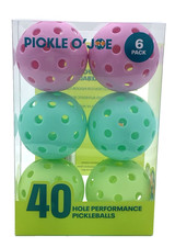 Pickle O'Joe 40 Hole Performance Pickleballs 6PK TopFlight Authentic Bounce New