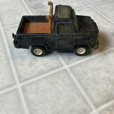 VINTAGE Metal TOY TRUCK STROMBECKER Black FORD PICK-UP Made In USA
