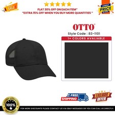 OTTO CAP 83-1101 Unisex 6 Panel Low Profile Mesh Back Trucker Hat