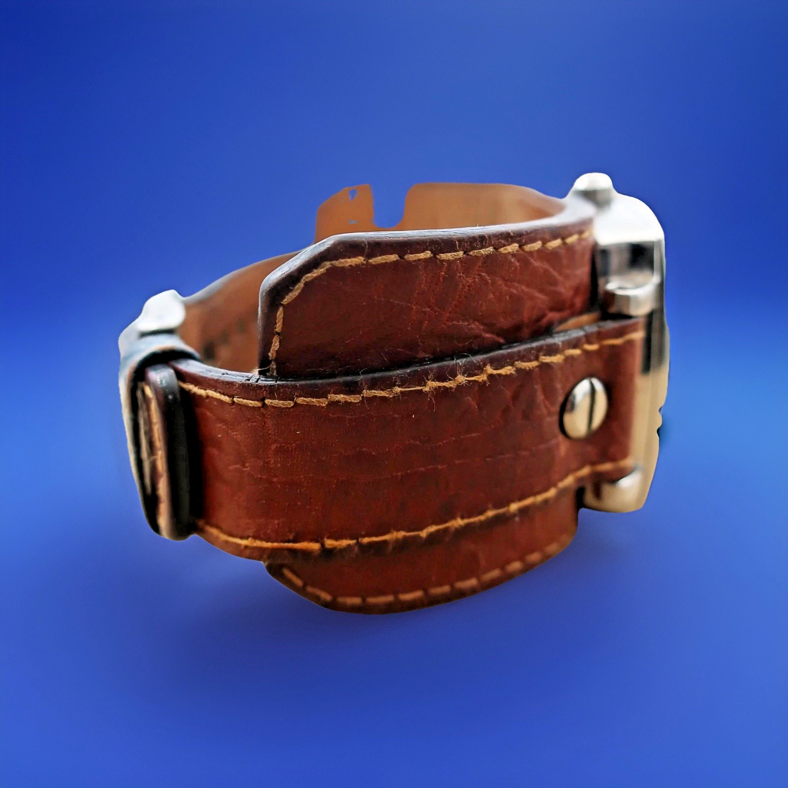 Retro Code Watch Square Case Original Leather Str… - image 5