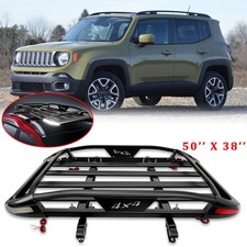 For 2015-24 Jeep Renegade Roof Rack Luggage Cargo Basketcross Bars W Led Light For 2015-24 Jeep Renegade Roof Rack Luggage Cargo Basketcross Bars W Led Light