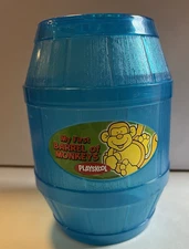 MY FIRST BARREL OF MONKEYS CLEAR BLUE BARREL COMPLETE W/10 MONKEYS