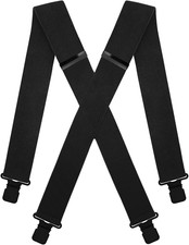 2 Inch Camo Suspenders for Men Heavy Duty Clips Hunting Camoflauge Elastic Brace