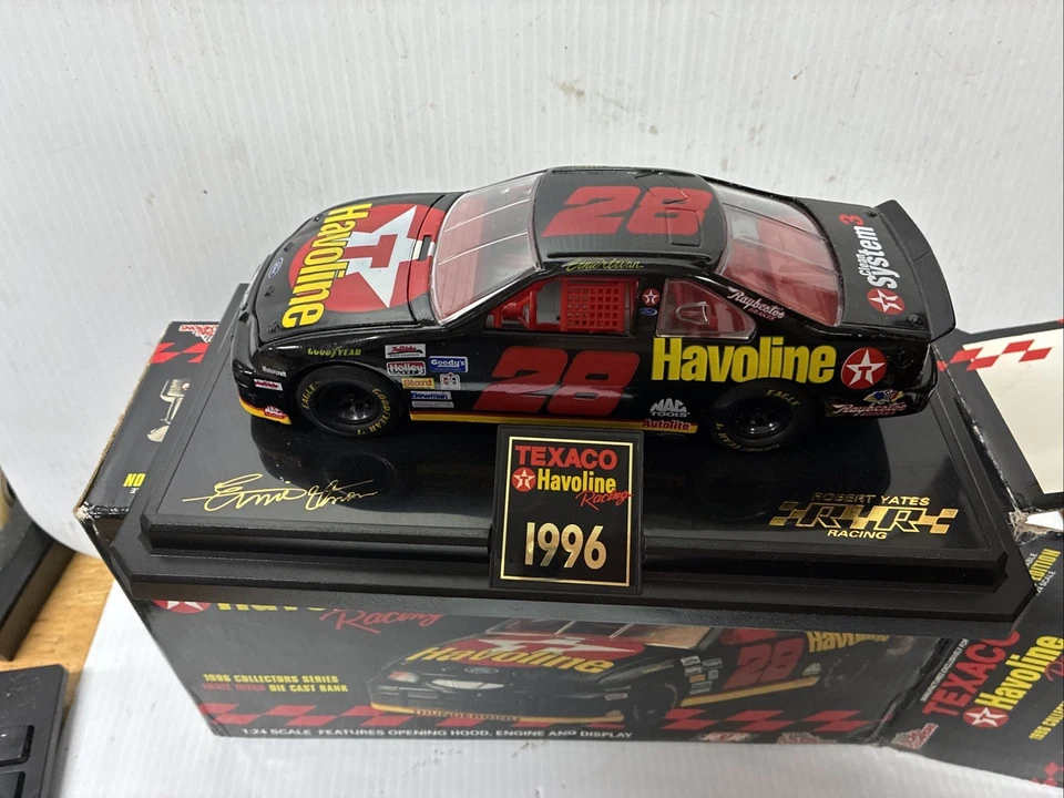 LIMITED EDITION Racing Champions 1996 ERNIE IRVAN#28 Texaco Havoline Signed Base - Image 2 of 4
