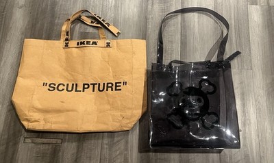 Virgil Abloh x IKEA ''SCULPTURE'' Tote Bag Off-White Medium 9 Gallon + Bape Tote