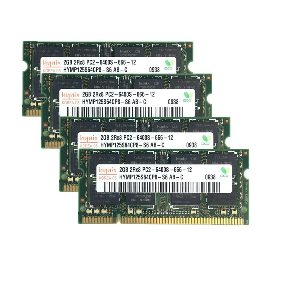 8GB 4GB 2GB 1GB DDR2 800MHz 200Pin CL6 SO-DIMM RAM Laptop Memory For Hynix LOT - Image 2 of 4