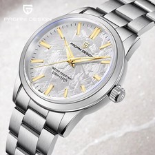 40MM PAGANI DESIGN Quartz Pilot Men's Watch Diver 100M Waterproof Stainless NEW