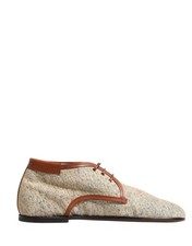 Dolce & Gabbana Denim Navajo Lace-Up Leather Dress Derby Men's Shoes Authentic