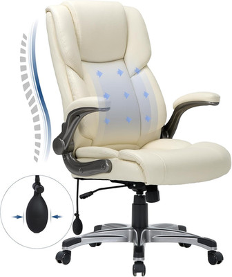 High Back Executive Office Chair- Ergonomic Home Computer Desk Leather Chair wit
