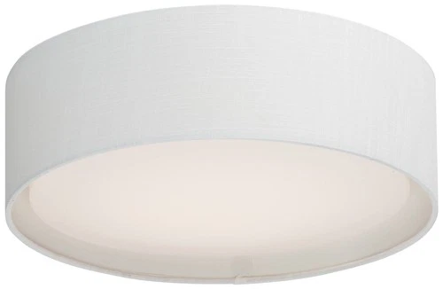 Maxim Prime 16" Wide Modern White Linen Drum LED Ceiling Light - Picture 2 of 6