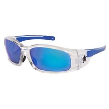 MCR Safety Swagger SR1 Safety Glasses Clear with Blue Diamond Mirror Lenses