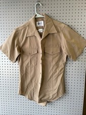 U.S MILITARY ISSUE MEN'S KHAKI DRESS SHIRT SHORT SLEEVE 15  1060 