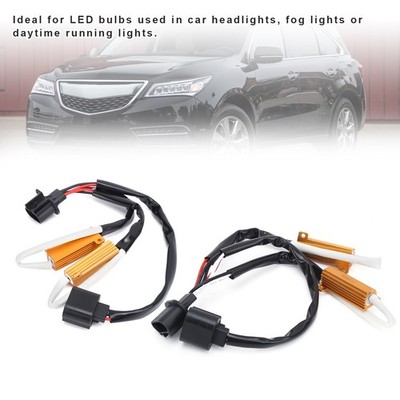 Load Resistor Adapter 50W Durable ABS 12V LED Resistance Decoder For H13 9008