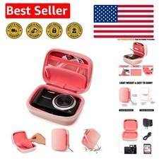 Adjustable Waterproof Camera Case in Pink, Shockproof with Detachable Wristband