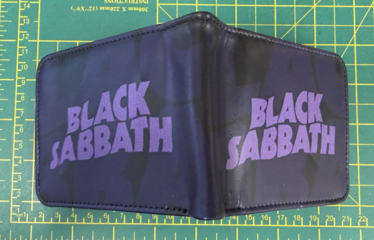 Black Sabbath Purple Logo Wallet Officially  Licensed Rocksax Wallet