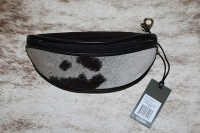 Myra Bags #5456B Hairon Leather Sunglass Case~7''x2.5''~Unique Design~Padded~