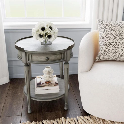 Butler Specialty Sampson Powder Gray Wood Accent Table - Picture 9 of 9