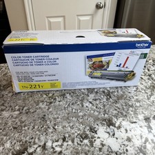 New Genuine Brother TN-221Y Yellow Toner Cartridge TN221 OEM Retail Box