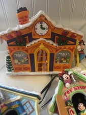 Mr. Christmas Mickey's Clock Shop Mickey Minnie Donald 21 Carols Vintage Works