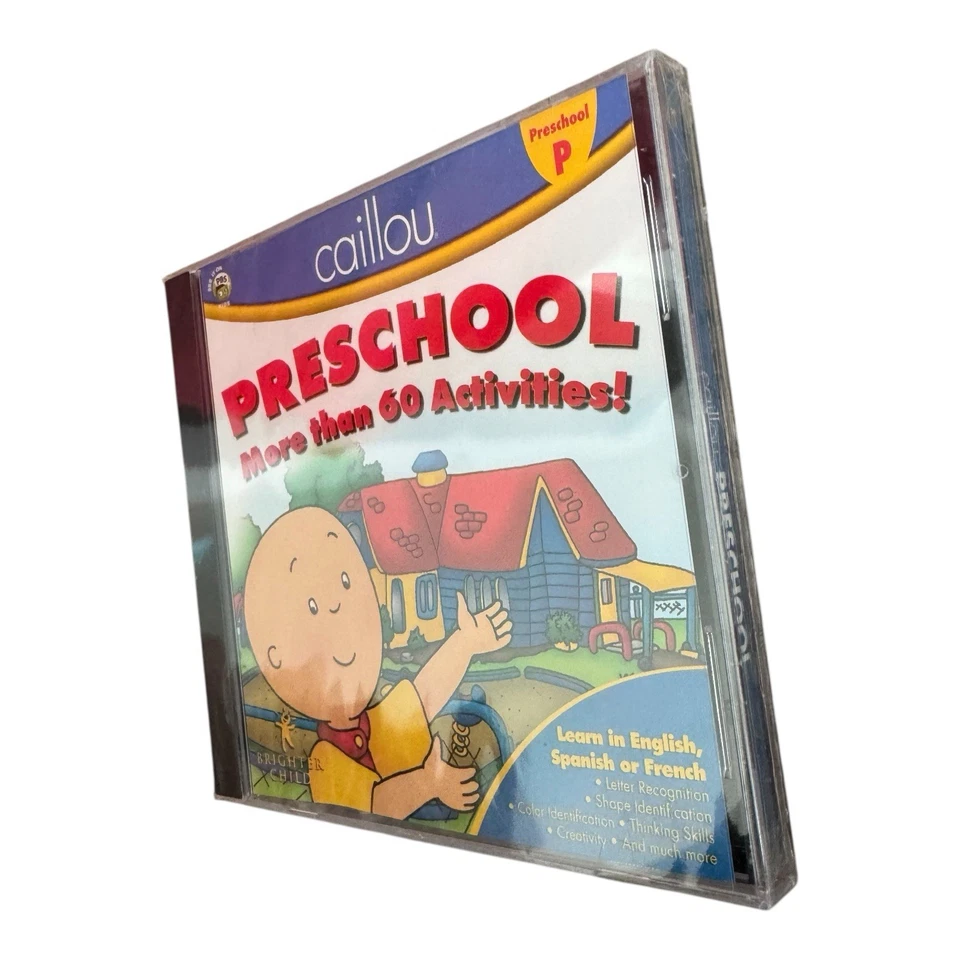 Caillou Preescolar CD-ROM PC Mac 2003 Brighter Child PBS Kids Learning Foto 2 de 4