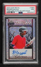 2023 Leaf Metal Thrillerz Silver Wave 2/9 Brandon Mayea PSA 9 MINT Auto 8d2
