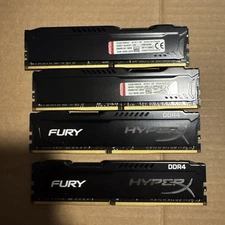 Kingston HyperX FURY Black 32GB Kit (4x8GB) 2400MHz DDR4 CL15 DIMM Desktop Ram