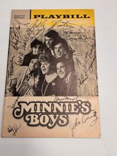 Broadway PLAYBILL 1970 MINNIE'S BOYS Marx Brothers Shelley Winters Cast Signed
