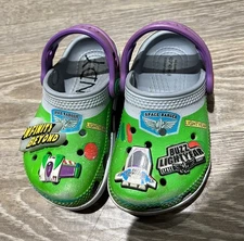 Size 7 C Toddler - Crocs x Toy Story Buzz Lightyear Classic Clog LIGHT UP!