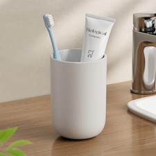 Toothbrush Cup 10.5oz Reusable Unbreakable Bathroom Tumbler 2 PCS, Easy to Cl...